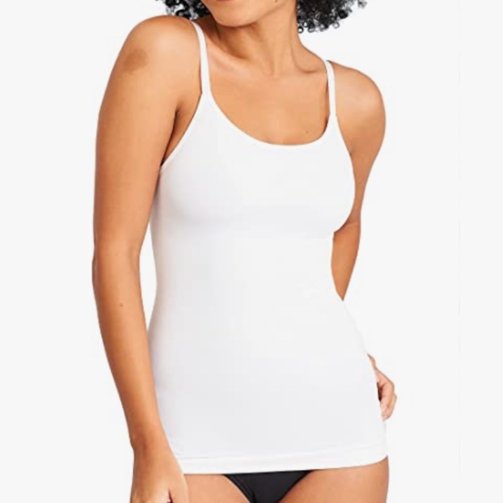 Shapermint Empetua All Day Every Day Scoop Neck Cami White 🤍